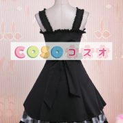 ロリィタジャンパースカート　ギンガム　ブラック　コットン　スウィート ―Lolita0012 2