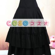 ロリータ服　スカート　ブラック　ロング丈　コットン　 ―Lolita0055 2