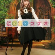 ロリータ衣装，ブラック　ホルターネック　ドローストリング　ゴシック ―Lolita0075 2