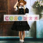 ロリータ服　ワンピース　ブラック　オーダーメイド可能　ショートスリーブ　 ―Lolita0118 2