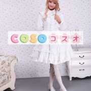 ロリータワンピース，ホワイト　ラッフル　クラシック＆トラディション　コットン　女の子らしさ満点 ―Lolita0204 2