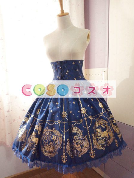 ロリータ服　スカート　スィート　プリント　レース　　人気 ―Lolita0224