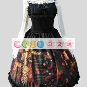 ロリータ服　ジャンパースカート　ブラック　肩紐調節可能 ―Lolita0240 2