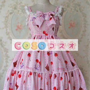 甘いシフォン弓かわいいジャンパー スカート ―Lolita0282