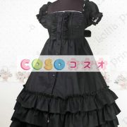 甘いスクエア ネック ピュア コットン カントリーロリータ ドレスをフリルします。 ―Lolita0297 2