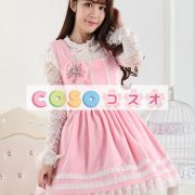 ロリータ服　ワンピース　ピンク　ジャンパースカート　ポリエステル　スィート　レース　カジュアル　 ―Lolita0322 2