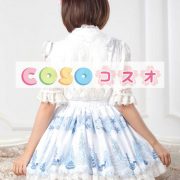 ロリータ服　スカート　スィート　ポリエステル　プリント　ブルー　カジュアル　 ―Lolita0387 2