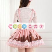 ロリータ服　スカート　ピンク　スィート　プリント　レース　人気 ―Lolita0431 2