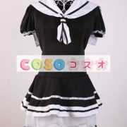 ロリータ服　ワンピース　ブラック　チュニック　ドレス　ポリエステル　可愛い　半袖　折り襟　リボン　パーティー　 ―Lolita0470 2
