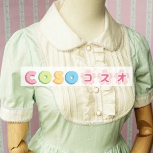 ロリータ服　ワンピース　ボディコン　ドレス　コットン　可愛い　半袖　折り襟　カジュアル　 ―Lolita0477