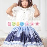 ロリータ服　スカート　ブルー　スィート　プリント　レース　 ―Lolita0499 2