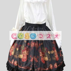 ロリータ服　スカート　ブラック　ハイウエスト ―Lolita0508