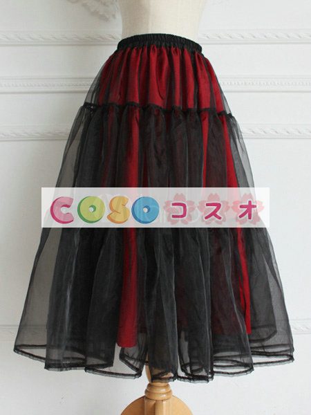 ロリータ服　スカート　ブラック　ゴシック　レイヤードスカート　 ―Lolita0549