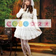 ロリータスカート，ホワイト　ラッフル　レース　スィート　シフォン　 ―Lolita0621 2
