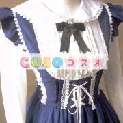 ロリータ服　ワンピース　ボディコン　リボン柄　ドレス　ポリエステル　可愛い　長袖　折り襟　編み上げ　カジュアル　 ―Lolita0657 2