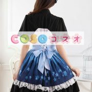 オンブル ブルー スター プリント レースかわいいロリータ ドレス ―Lolita0658 2
