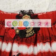 エレガントな赤レース ゴスロリ スカートを印刷 ―Lolita0679 2
