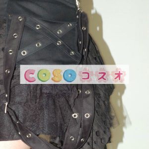 ロリィタ服　スカート　合成繊維　レトロ　ブラック　パーティー　 ―Lolita0806
