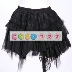 ロリィタ服　スカート　合成繊維　レトロ　ブラック　パーティー　 ―Lolita0808