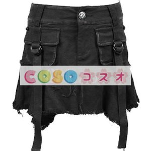 ロリィタ服　スカート　コットン　レトロ　ブラック　パーティー　 ―Lolita0816