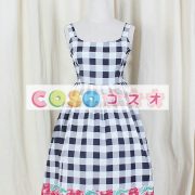 ロリィタジャンパースカート　カジュアル　可愛い　シフォン　プリント付き　スクープネック　 ―Lolita0840 2