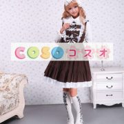 ロリータジャンパースカート，ブラウン　蝶結び　クラシック＆トラディション　コットン　プリーツ ―Lolita0409 2