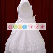 女性の白い弓レース ジャンパー スカート ―Lolita0672 2