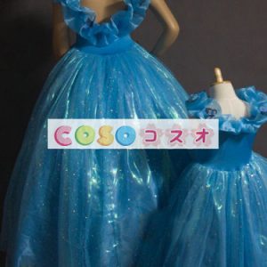 ハロウィン　シンデレラ　ドレス　子供用　ブルー　プリンセス　コスチュームコスプレ―festival-0037