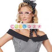 コスチューム衣装　合成繊維　スカート&ヘッドギア&トップス　ピンク　―festival-0150 2