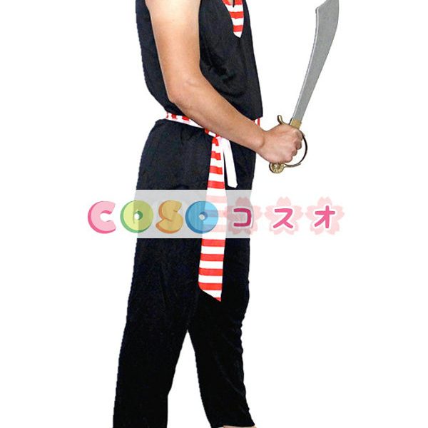 ハロウィン　ブラック　パイレーツ　海賊　男子用　コスチュームコスプレ―festival-0358