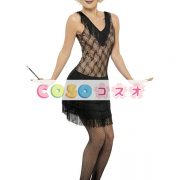 コスチューム衣装　女性用　合成繊維　大人用　ハロウィーン　ミニドレス　ブラック　―festival-0401 2