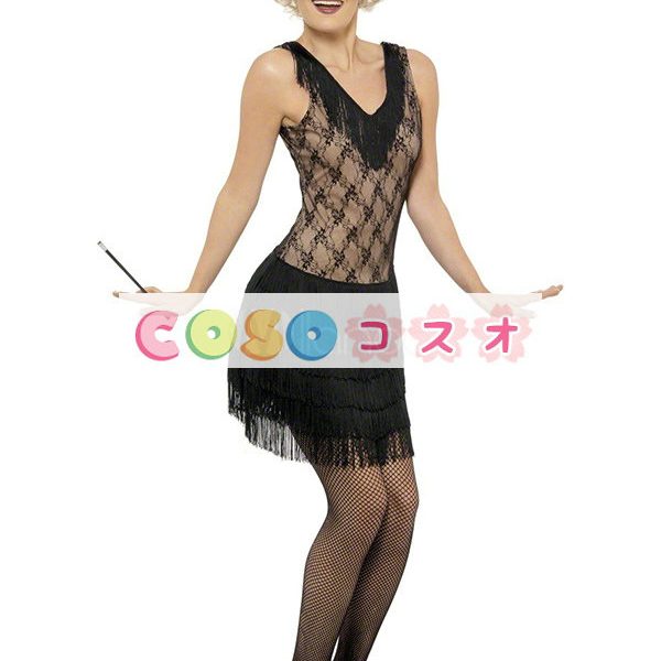コスチューム衣装　女性用　合成繊維　大人用　ハロウィーン　ミニドレス　ブラック　―festival-0401
