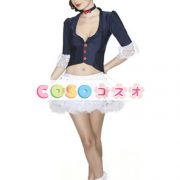 コスチューム衣装　女性用　合成繊維　大人用　ハロウィーン　スカート&ヘッドギア&トップス　ブラック　―festival-0405 2