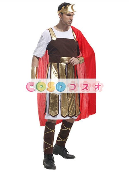ハロウィングッズ　ゴールド　男性用　ローマン　大人用　ポリエステル　ハロウィーン　―festival-0453