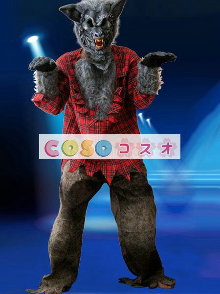 ハロウィン　ウルフマン　モンスター　男性用　ホリデー　コスチュームコスプレ―festival-0466