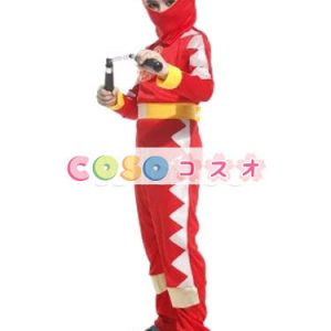 ハロウィン　レッド　忍び　ポリエステル　忍者　子供用　コスチューム―festival-0526