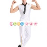 ハロウィン　セーラー　ホワイト　男性用　ネイビー　コスチュームコスプレ―festival-0557 2