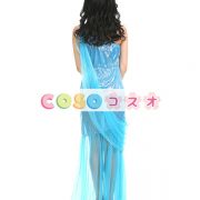 ハロウィン　自由の女神像　ドレス　ブルー　女性用　アメリカン　コスチューム　ポリエステル―festival-0595 2