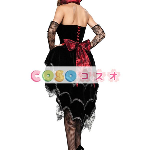 バンパイア　コスチューム　ブラック　ポリエステル　大人用　女性用　ハロウィン―festival-0142