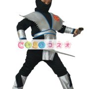 ハロウィン　シルバー　ポリエステル　忍び　忍者　キッズ　子供用　コスチューム―festival-0525 2