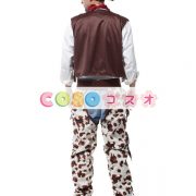 ハロウィングッズ　ブラウン　カウボーイ　男性用　大人用　ポリエステル　パンツ&トップス&帽子　ハロウィーン　―festival-0627 2