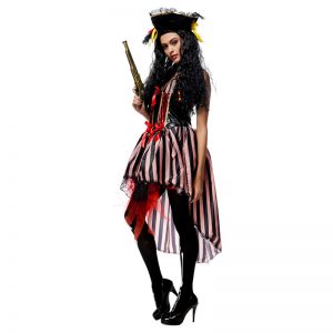 ハロウィン　ブラウン　海賊　パイレーツ　女性用　コスチューム　パイレーツ・オブ・カリビアン　コスチュームコスプレ-Halloween-trw0725-0418