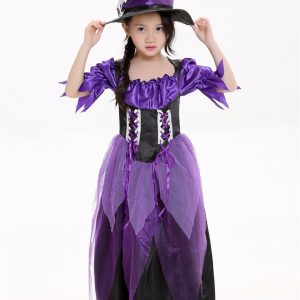 ハロウィン 魔女 コスプレ服 cosplay 巫女 舞台服 子供 可愛い-Halloween-trw0725-0484