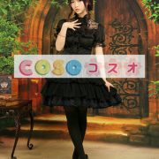 シフォンスカート　ブラック　ロリィタスカート　レーストリム ―Lolita0003 3