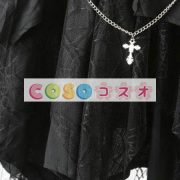 ロリータ服　スカート　ブラック　ゴシック　単色　レース　 ―Lolita0083 3