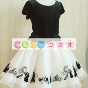 ロリータ服　ワンピース　ブラック　ドレス　ベルベット　半袖　 ―Lolita0133 3