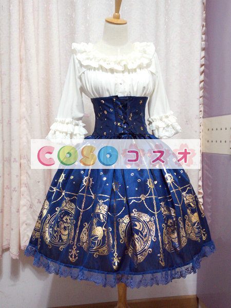 ロリータ服　スカート　スィート　プリント　レース　　人気 ―Lolita0224