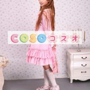 ロリータワンピース　ピンク　オーダーメイド可能　ロングスリーブ　コスチューム ―Lolita0270 3