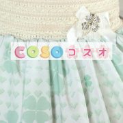 ロリータ服　スカート　グラスグリーン　スィート　プリント　レース　クローバー ―Lolita0386 3