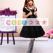 ロリータ服　ワンピース　ブラック　オーダーメイド可能　ショートスリーブ　 ―Lolita0392 3